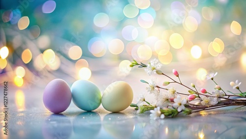 Abstract Easter White Long Exposure Photography: Festive Spring Background