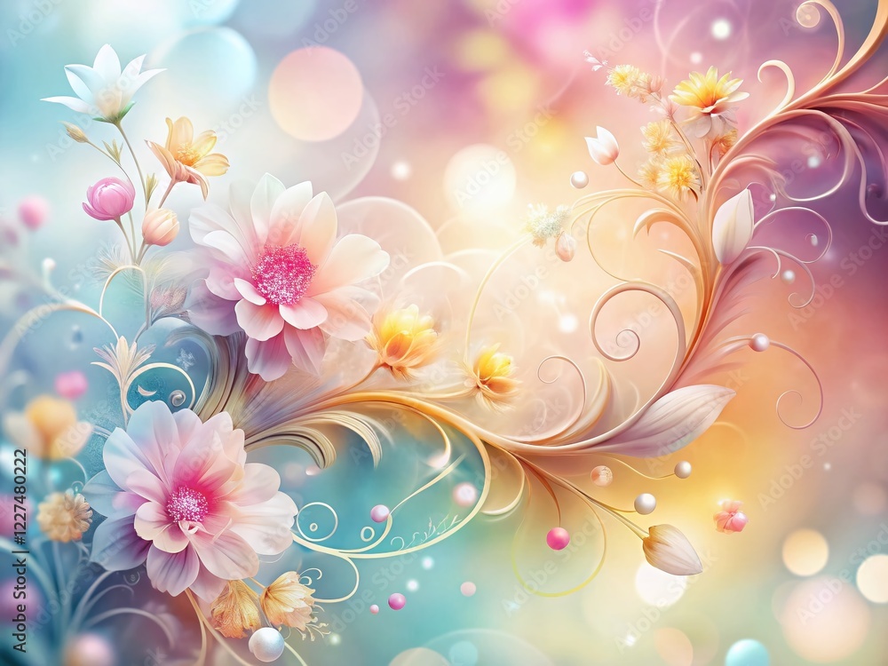 Abstract Floral Swirls Background: Elegant Pastel Design for Branding & Websites Abstract Floral Swirls Background: Elegant Pastel Design for Branding & Websites