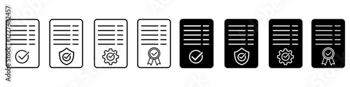 Checkmark icon vector set. confirm terms illustration sign collection. approve symbol. ok logo. approve mark.