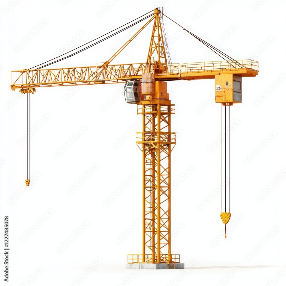 Tower Crane isolated on white background. Heavy Machinery. Construction Crane. Tall Crane Structure. Tower Crane Design Element. Construction Equipment. Tower Crane isolated for Designers. Tower Crane isolated on white background. Heavy Machinery. Construction Crane. Tall Crane Structure. Tower Crane Design Element. Construction Equipment. Tower Crane isolated for Designers.