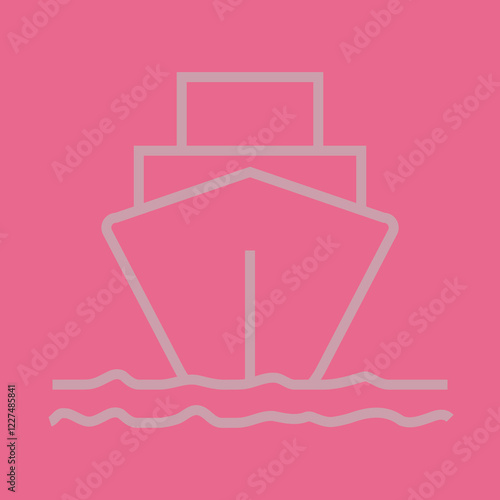 Naval Ship Icon Design