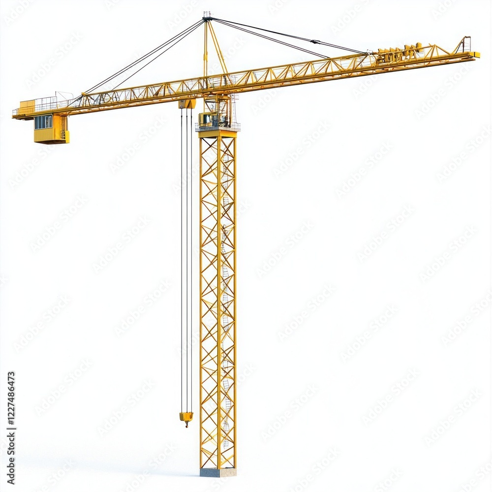 Tower Crane isolated on white background. Heavy Machinery. Construction Crane. Tall Crane Structure. Tower Crane Design Element. Construction Equipment. Tower Crane isolated for Designers. Tower Crane isolated on white background. Heavy Machinery. Construction Crane. Tall Crane Structure. Tower Crane Design Element. Construction Equipment. Tower Crane isolated for Designers.