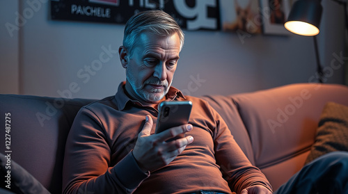 young man watching tv