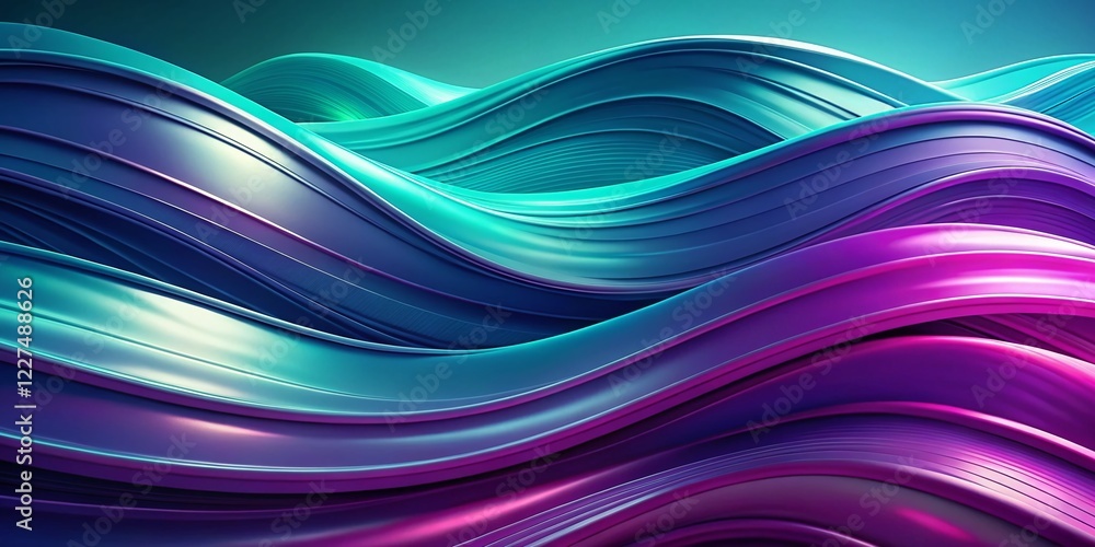 Abstract Gradient Wave Background: Flowing Teal and Purple Hues Abstract Gradient Wave Background: Flowing Teal and Purple Hues
