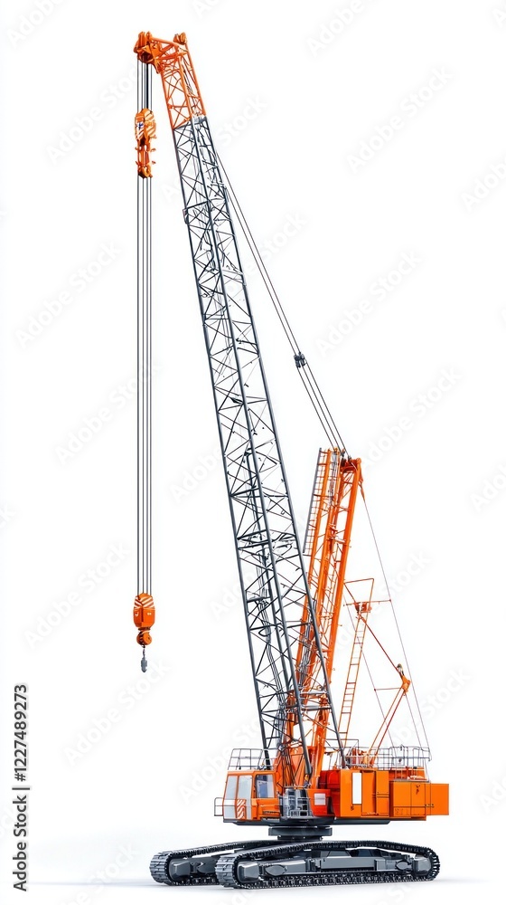 Tower Crane isolated on white background. Heavy Machinery. Construction Crane. Tall Crane Structure. Tower Crane Design Element. Construction Equipment. Tower Crane isolated for Designers. Tower Crane isolated on white background. Heavy Machinery. Construction Crane. Tall Crane Structure. Tower Crane Design Element. Construction Equipment. Tower Crane isolated for Designers.