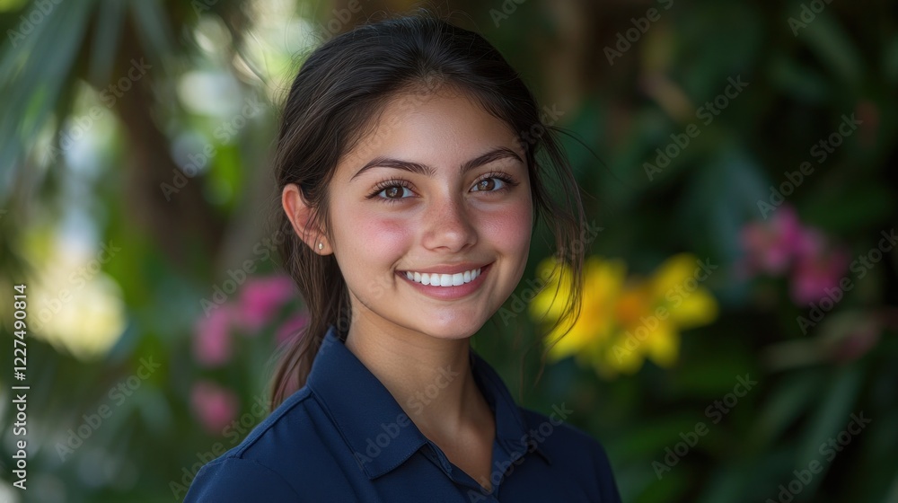 Smiling young woman outdoors. Smiling young woman outdoors.
