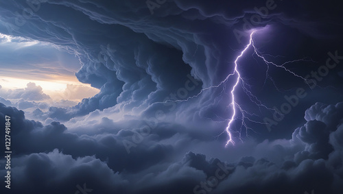 lightning in the sky