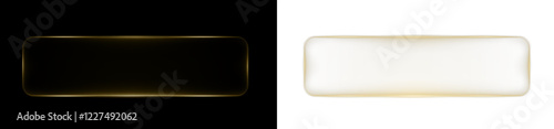 Collection of futuristic hud light gold frame. Technological background. Light glass gold frames square, oval, rectangle, circle. HUD PNG. Vector Illustration.	