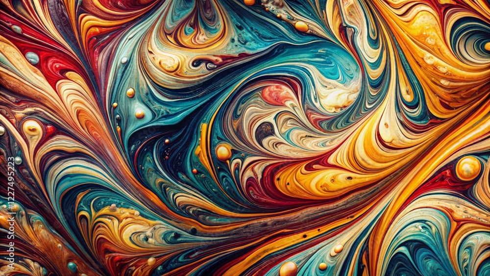 Abstract Marbled Swirl Texture: Unique Design Background