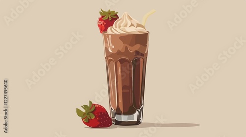 Rich and Creamy Chocolate Milkshake Dessert for Indulgent Treats photo