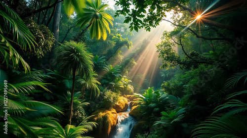 Fototapeta Naklejka Na Ścianę i Meble -  tropical jungle in thailand