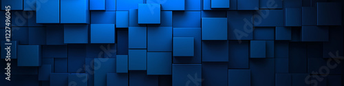 Tapety artystyczne Abstract blue square background