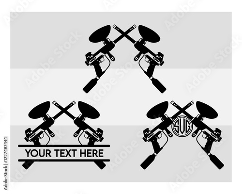 Paintball Gun SVG Silhouette Bundle, Silhouette, Paintball Svg, Sports Svg, Gun Svg, Paint ball svg, Paintball Gun Png, Paintball Gun Vector, Fun Game, Shoot, Cut Files