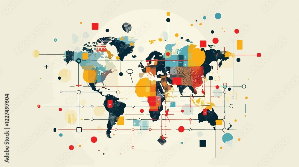 Global Internet Day Flat Vector Illustration Global Internet Day Flat Vector Illustration