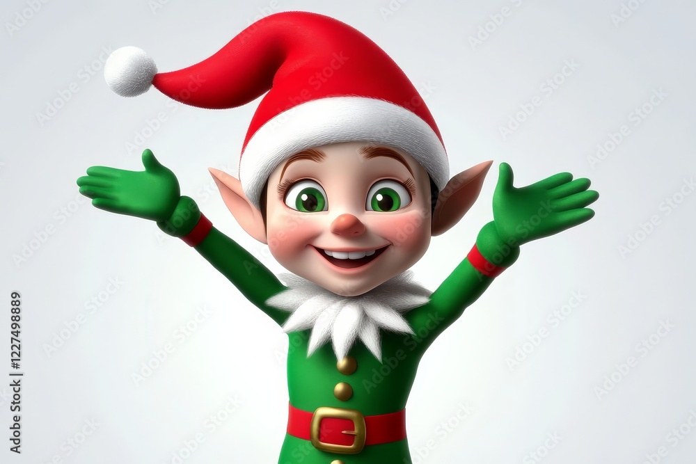 Merry Christmas elf spreading holiday cheer. Merry Christmas elf spreading holiday cheer.