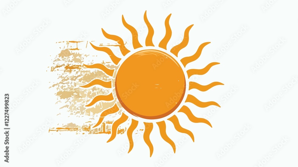 Fototapeta premium Bright and Bold Sun Icon Design for Graphic Illustration