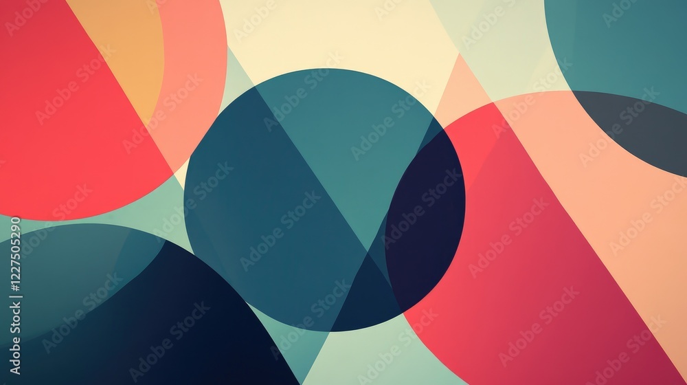 A minimalist geometric abstract background featuring a modern design with overlapping circles and triangles, creating a sleek and dynamic visual effect A minimalist geometric abstract background featuring a modern design with overlapping circles and triangles, creating a sleek and dynamic visual effect