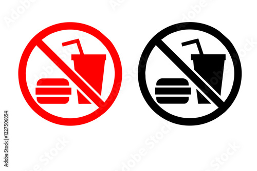 No food no drink sign vector icon