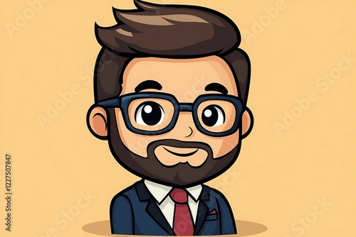 Happy Businessman Avatar Vector Art