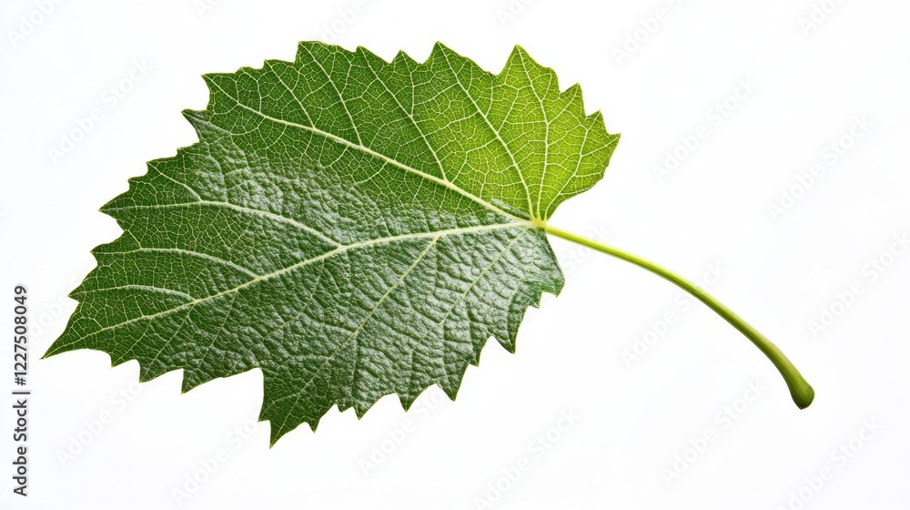 Closeup of a Vibrant Green Grape Leaf with Intricate Veins Closeup of a Vibrant Green Grape Leaf with Intricate Veins