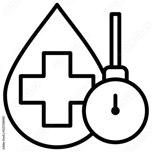 Blood Pressure Glyph Icon