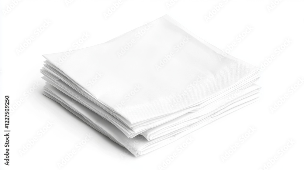 Stack of White Paper Napkins - Perfect for Any Event Stack of White Paper Napkins - Perfect for Any Event