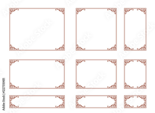 Trendy Frames. Design Template. An Assortment of Gorgeous Borders.
