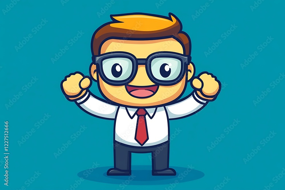 Happy Businessman Illustration Digital Art Happy Businessman Illustration Digital Art