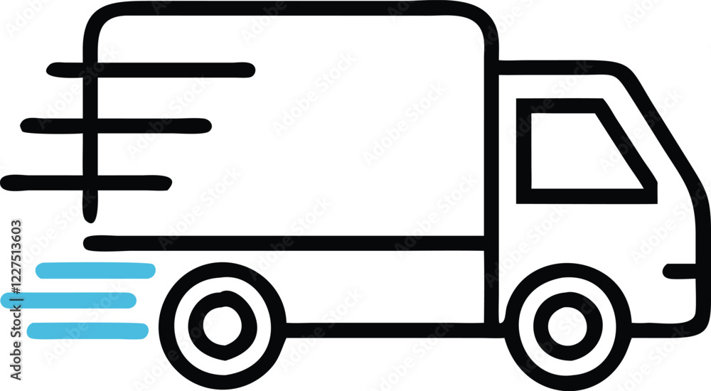 Fast Shipping Vehicle Vector Illustration Fast Shipping Vehicle Vector Illustration