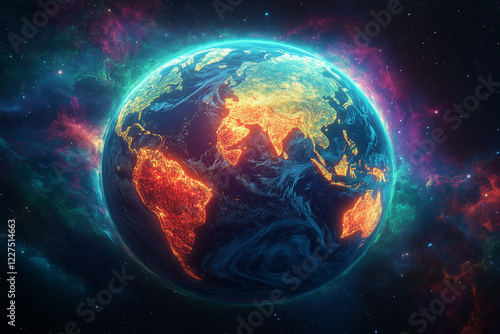 Wallpaper Mural earth in space Torontodigital.ca