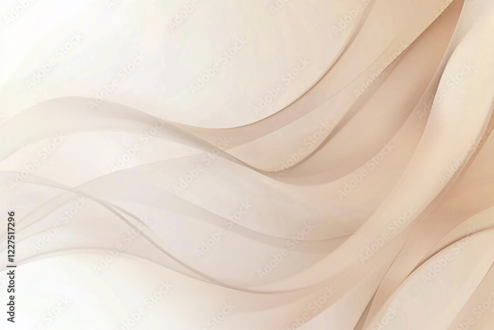 Obraz premium Soft, flowing abstract waves in warm tones creating a serene backdrop for design projects