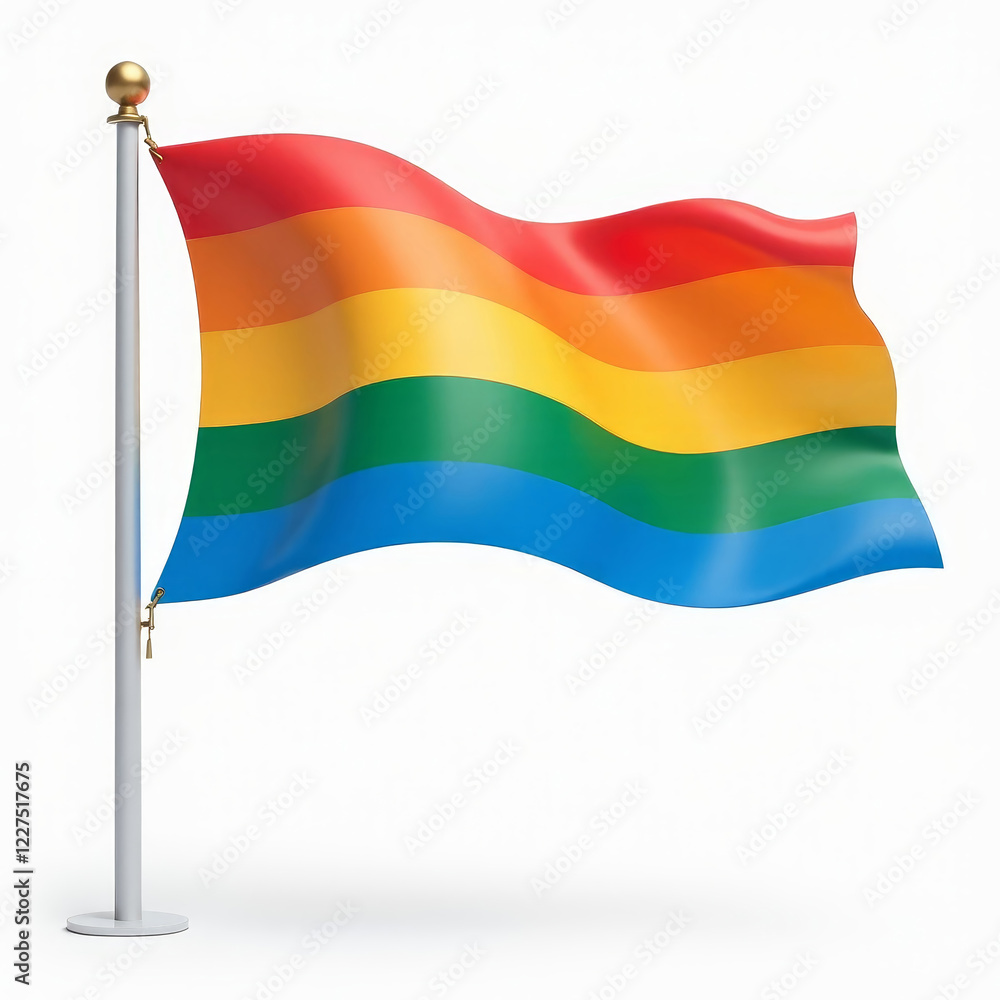 Vibrant Rainbow Flag: Symbol of LGBTQ+ Pride and Equality Vibrant Rainbow Flag: Symbol of LGBTQ+ Pride and Equality