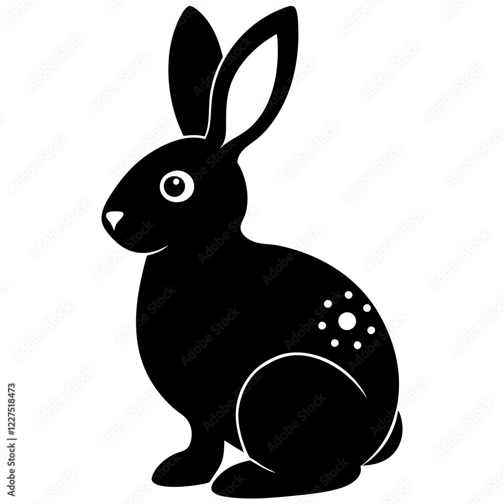 Obraz premium Easter Bunny Silhouette, Easter Bunny Silhouette Vector, Easter Bunny