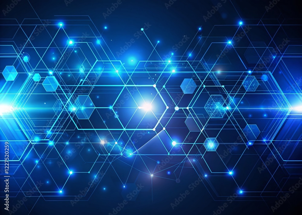 Abstract Technology Background: Dark Blue Hexagon Network Digital Connection Lines for Presentation, Business, Web Design Abstract Technology Background: Dark Blue Hexagon Network Digital Connection Lines for Presentation, Business, Web Design