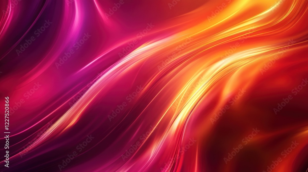Fototapeta premium A vibrant gradient background featuring deep orange merging into a rich magenta with flowing lines