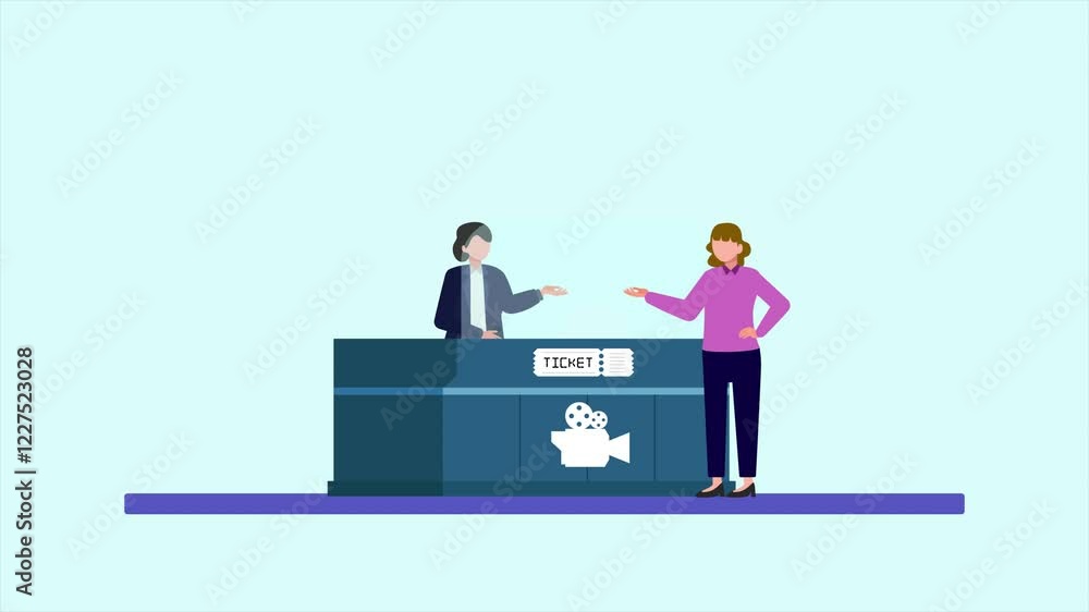 Animated video Ticket concept. Full length animation illustration. High quality 4k footage. Animated video Ticket concept. Full length animation illustration. High quality 4k footage.