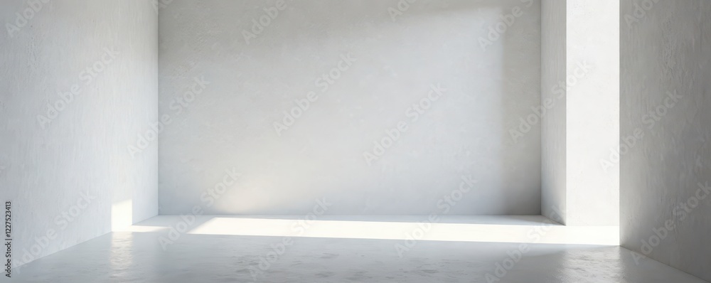 Obraz premium Bright gray studio background, subtly textured white cove, photo, elegant