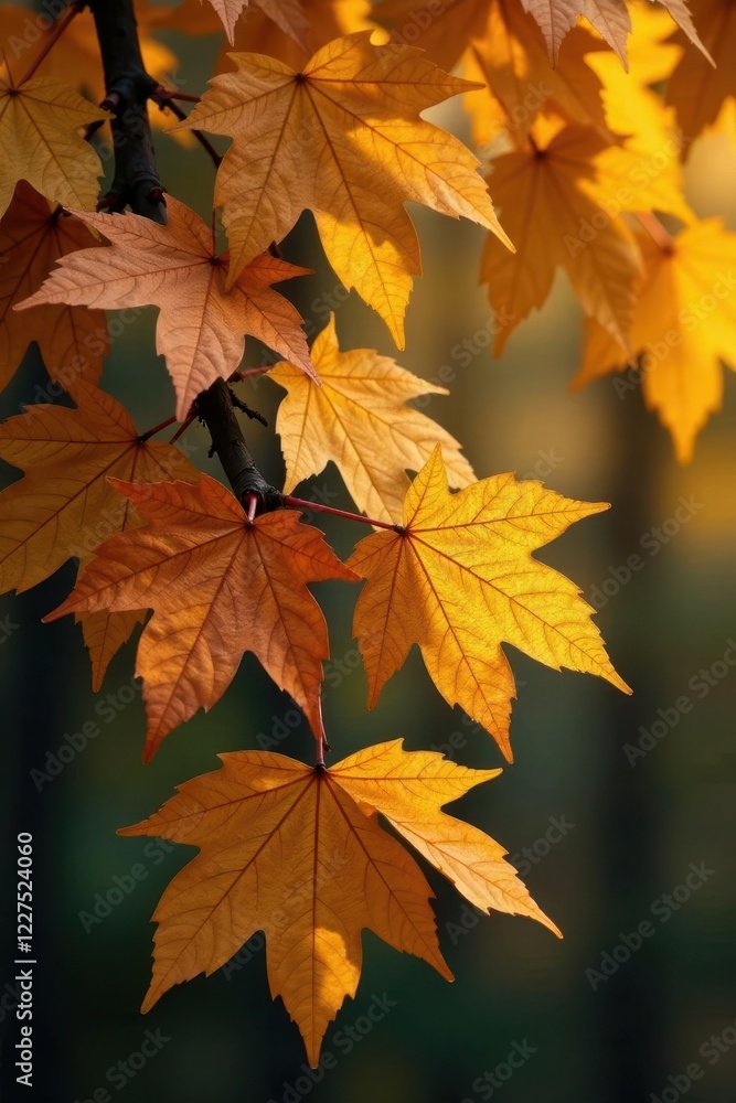 Golden brown and withering leaves tangled in the branches of a tree, decaying, foliage Golden brown and withering leaves tangled in the branches of a tree, decaying, foliage