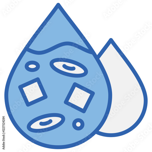 Glucose Blue White Icon