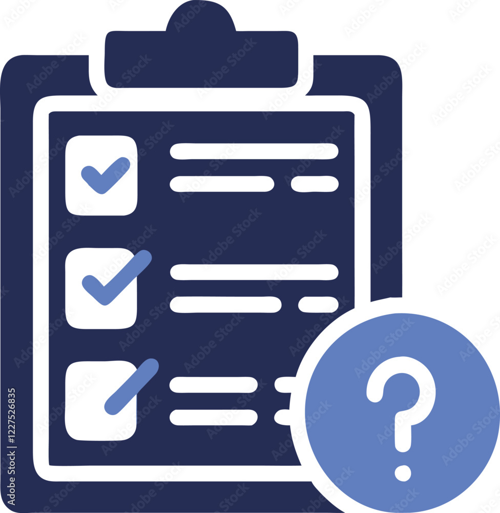 Professional Checklist and Magnifying Glass Graphic Professional Checklist and Magnifying Glass Graphic
