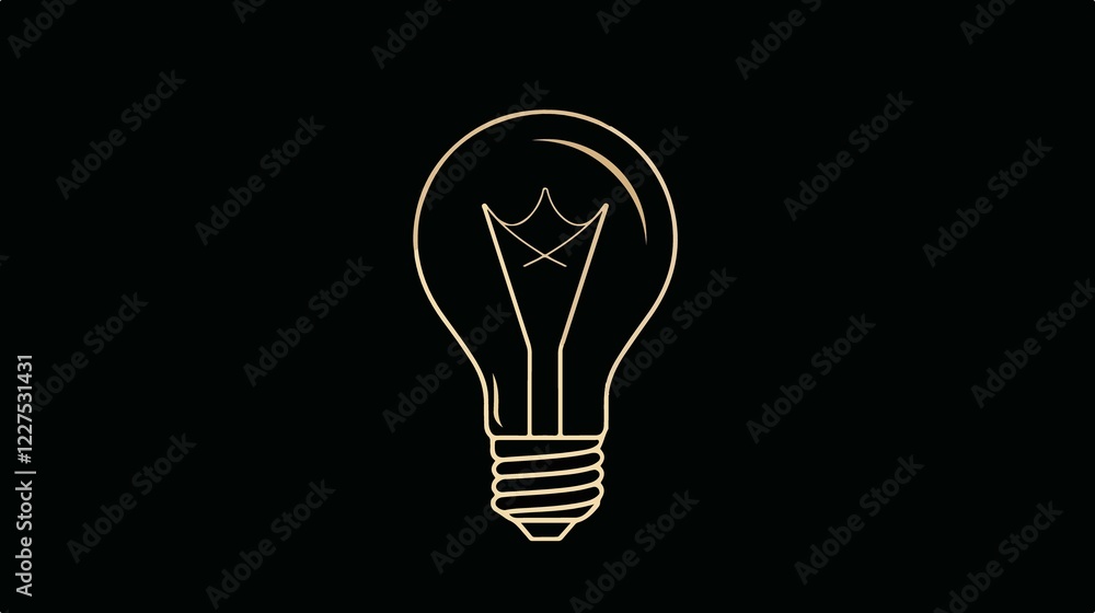 Bright Light Bulb Idea Concept Flat Vector Illustration Bright Light Bulb Idea Concept Flat Vector Illustration