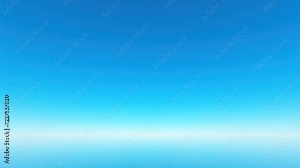 Serene Azure Horizon A Gradient of Tranquil Blue Sky and Calm Waters