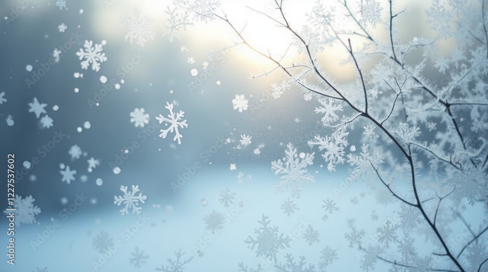 A minimalist depiction of an icy window with simple frost designs, emphasizing the clean lines and subtle beauty of winter A minimalist depiction of an icy window with simple frost designs, emphasizing the clean lines and subtle beauty of winter