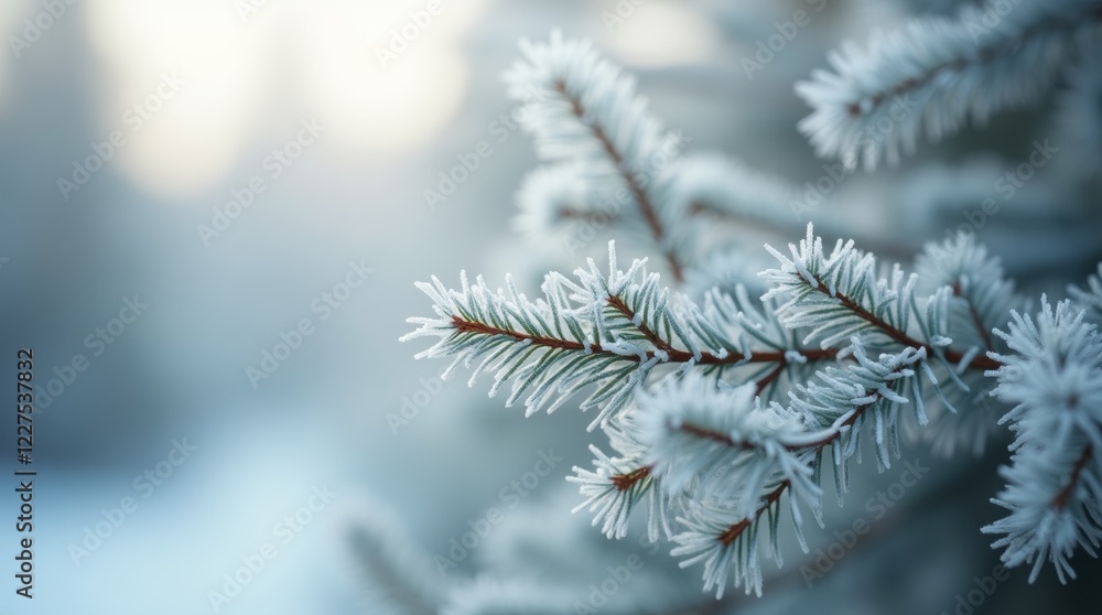 A minimalist depiction of frosted pine needles, emphasizing the clean lines and subtle beauty of winter A minimalist depiction of frosted pine needles, emphasizing the clean lines and subtle beauty of winter
