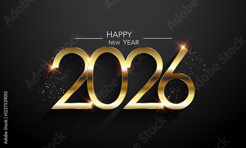 Happy New Year 2026 Greeting Card