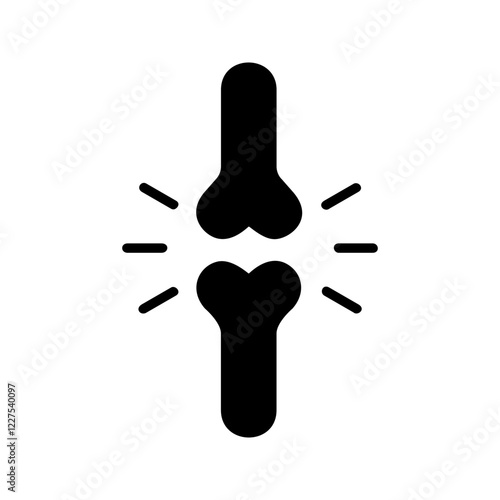 Arthritis knee joint pain. Pixel perfect, editable stroke icon