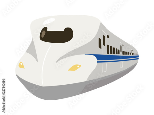 やや正面向きの斜めから見た新幹線N700系