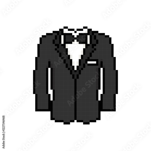 tuxedo black suit pixel art