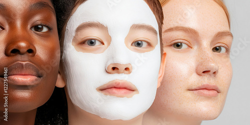 Three Faces: Diverse Skin Tones and Facial Mask