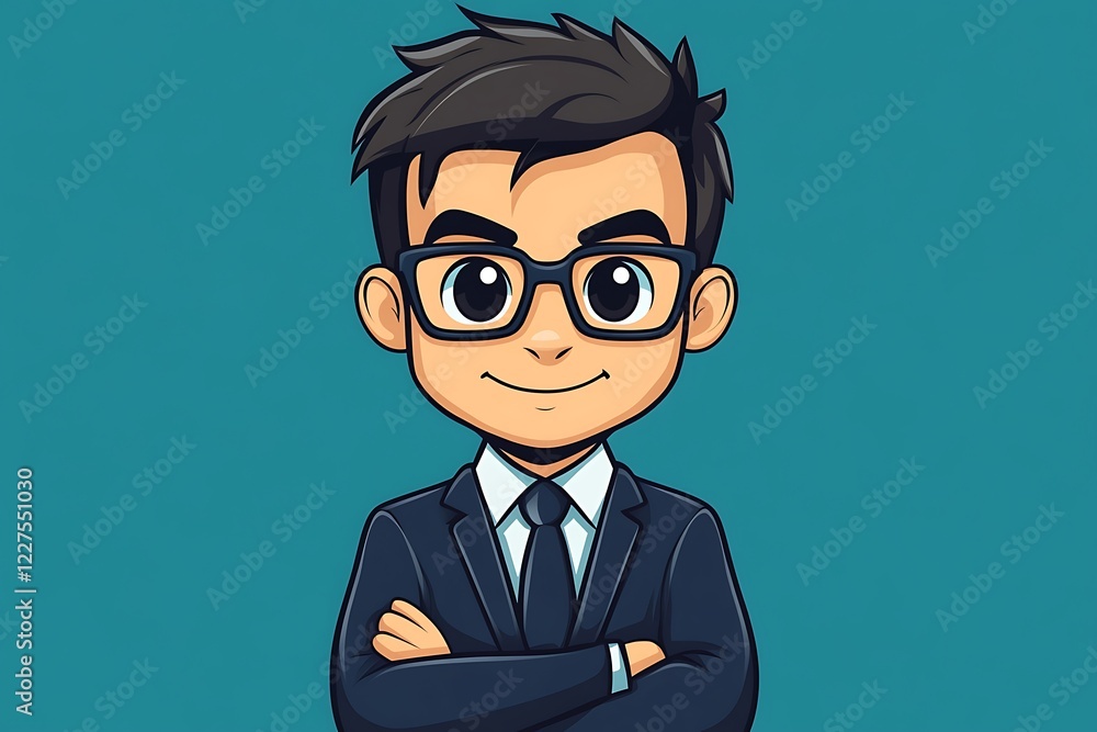 Smiling Businessman Avatar in Formal Wear Smiling Businessman Avatar in Formal Wear